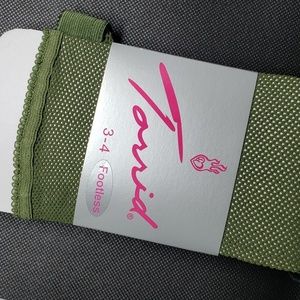 Torrid Footless Fishnet Tights Olive NWT